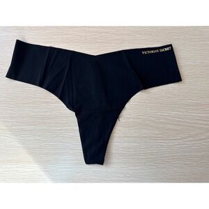 NWT Victorias Secret Thong Panty Seamless No Show Black XL Extra Large